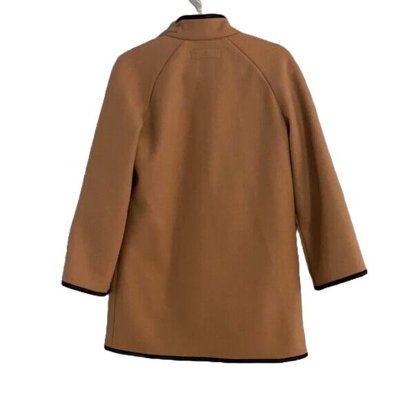 Marc New York Lightweight Camel Coat Faux Leather Trim, Oversized Fit, XS - Picture 2 of 13